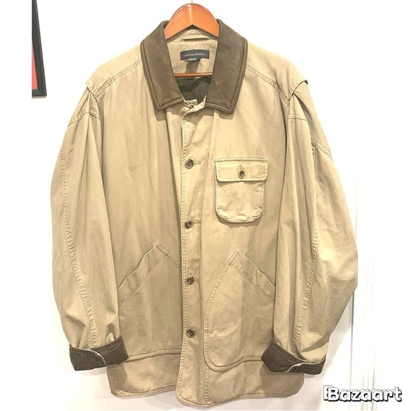 Banana Republic Vintage Field Khaki Jacket Field Jacket Sz:Large - Picture 1 of 12
